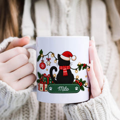 Personalised Cat Owner Christmas Mug, Cat Lover Gift