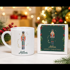 Personalised Kids Christmas Mug With Named Gift Box, Nutcracker, Sugar Plum Fairy Ballerina
