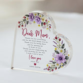 Personalised Mum Acrylic Plaque Gift, Thank You Mother's Day Birthday Gift for Mummy