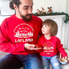 Personalised Lapland Christmas Jumper, Matching Family Christmas Sweatshirt, Kids and Adults