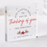 Thinking of You Acrylic Plaque Christmas Gift, Personalised Keepsake