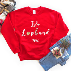 Personalised Lapland Christmas Jumper, Matching Family Christmas Sweatshirt