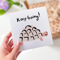 Keep Going Card A Motivational Gift Card For Her Him Friends Funny Turtle Cardâ For Newâ Beginnings New Life Gift Card For Successful Career