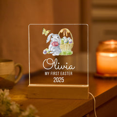 Kids My First Easter LED Night Light Bunny Design for Boys or Girls 1st Easter Gift Baby 1st Lamp Birthday