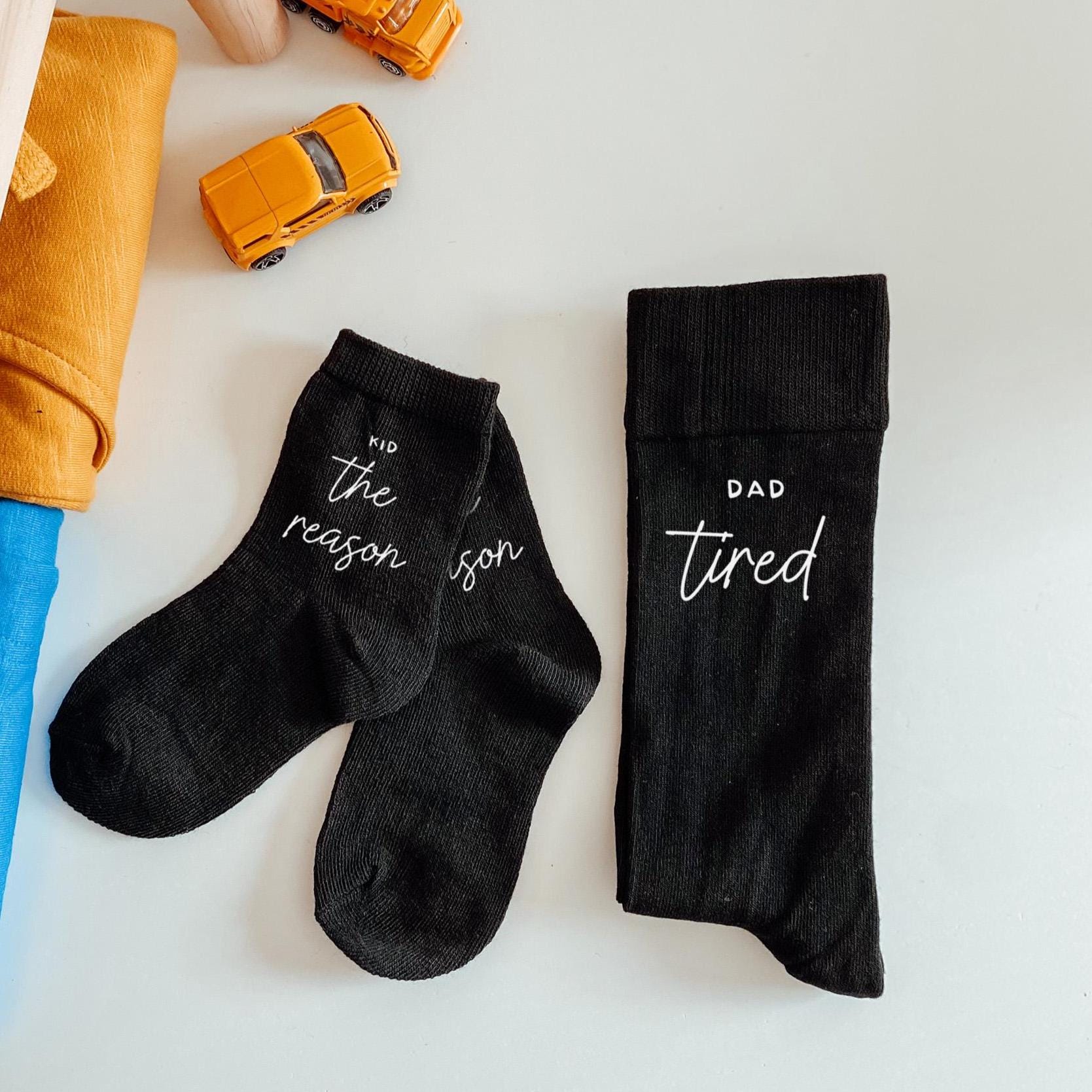 Matching Dad and Kid Socks, Funny Father’s Day Gift, Socks Set