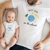Matching Daddy Baby Bodysuit, Bib or T-Shirts Father's Day Dad's birthday Gift for Dad Best Part of Dad's Universe Cute Space Design