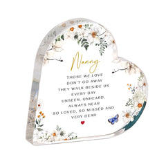 Memorial Acrylic Plaque – Those We Love Don’t Go Away Sympathy – Remembrance Gift Keepsake for Loss