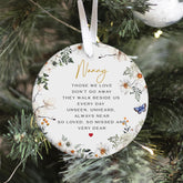 Memorial Ceramic Ornament for Her Him Nanny Mummy Xmas Tree Hanging Decoration In Loving Memory Keepsake Gift to Remember Grandma