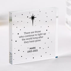 Memorial Gift for Loss Acrylic Plaque Personalised Remembrance Keepsake Bereavement Gift In Loving Memory of Family Dad Grandad Grandma