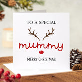 Merry Christmas To A Special Mummy Card Xmas Gift Card With A Cute Christmas Reindeer Design Card For Her Lovely Gift For Mum Mummy Mom