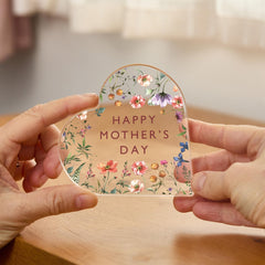 Mother’s Day Acrylic Heart Plaque – Floral Keepsake Gift for Mum