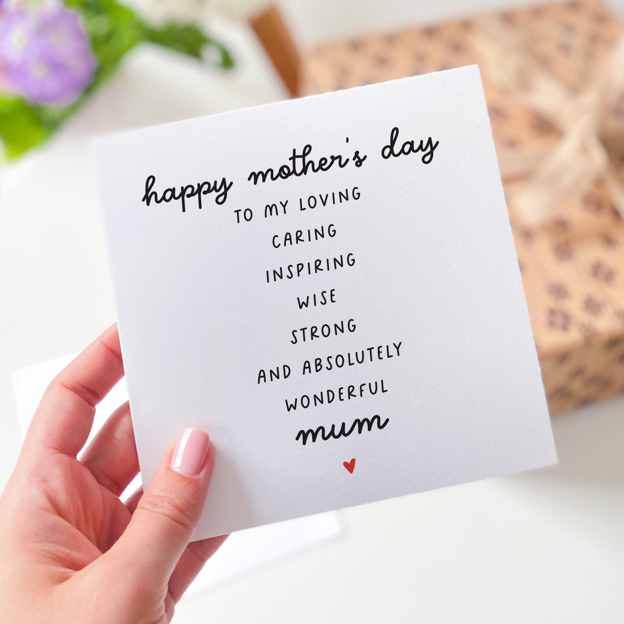 Mother's Day Card Thoughtful Gift for Mum Heartfelt Appreciation Keepsake Card for Her Special 1st Mothers Day Message Mummy Mama