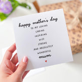 Mother's Day Card Thoughtful Gift for Mum Heartfelt Appreciation Keepsake Card for Her Special 1st Mothers Day Message Mummy Mama