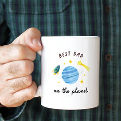 Mug Gift for Dad Best Dad on the Planet Gift from Child Father's Day Birthday Christmas Keepsake Funny Coffee Cup for Dad from Son Daughter
