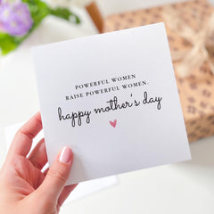 Mum Card From Daughter Powerful Women Raise Powerful Women Mother's Day Card Inspirational Gift for Mum Strong Mother Daughter Bond