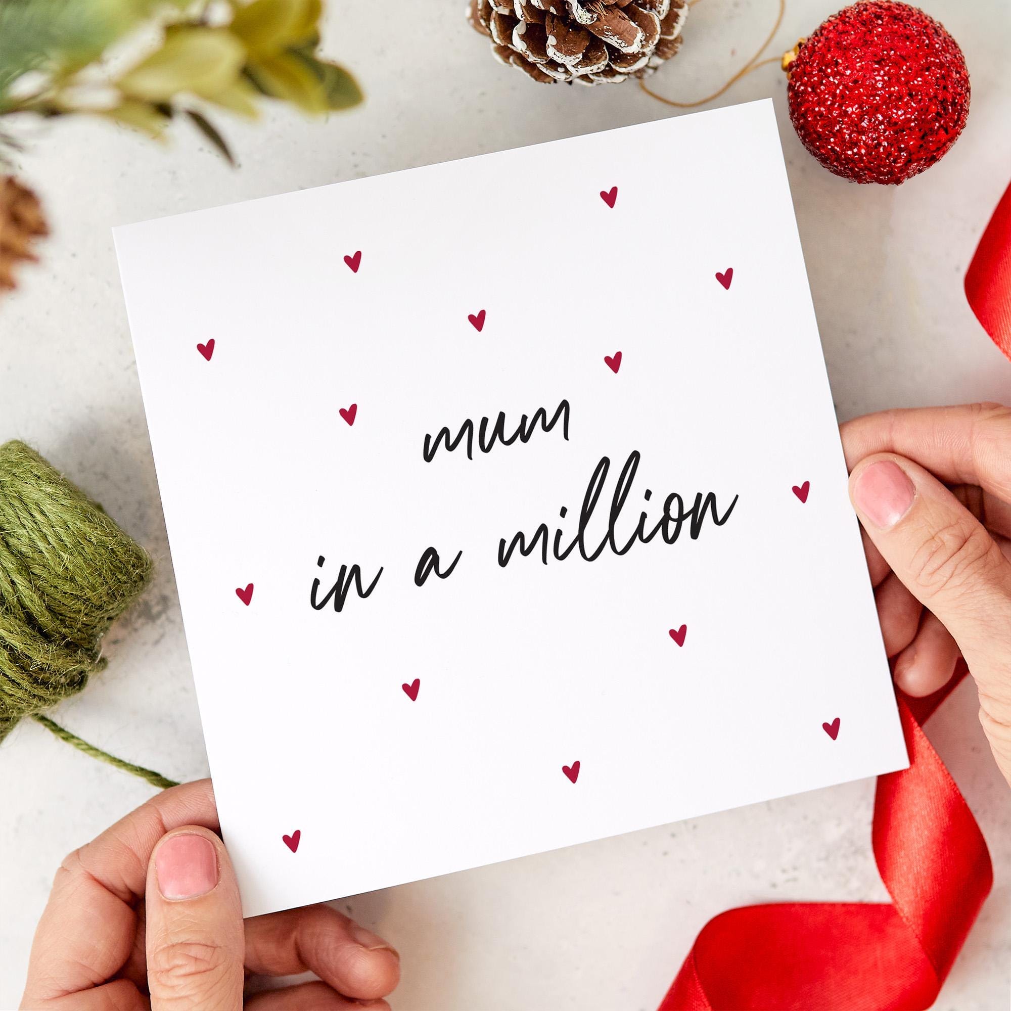 Mum in a Million Card Thoughtful and Elegant Gift for Mother's Day Mum's Birthday Mummy Cute Gift Card Mum Birthday Wishes Card Birthday