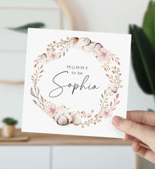 Mummy To Be Card Card For New Mum With Her Name With Floral Mum's Gift Card For Mum Happy Mother's Day Baby Shower Gift Card Baby Birth Gift