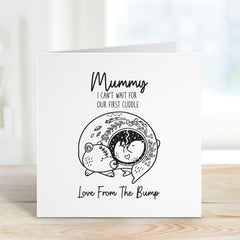 Mummy to Be Card Mothers Day Card from the Bump Cute Bear Illustration Pregnancy Card First Mothers Day Card New Mum to Be Gift