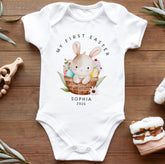 My First Easter Bunny Bodysuit with Name – Gift for Daughter, Niece - Baby & Toddler Sizes