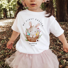 My First Easter Bunny Bodysuit with Name – Gift for Daughter, Niece - Baby & Toddler Sizes