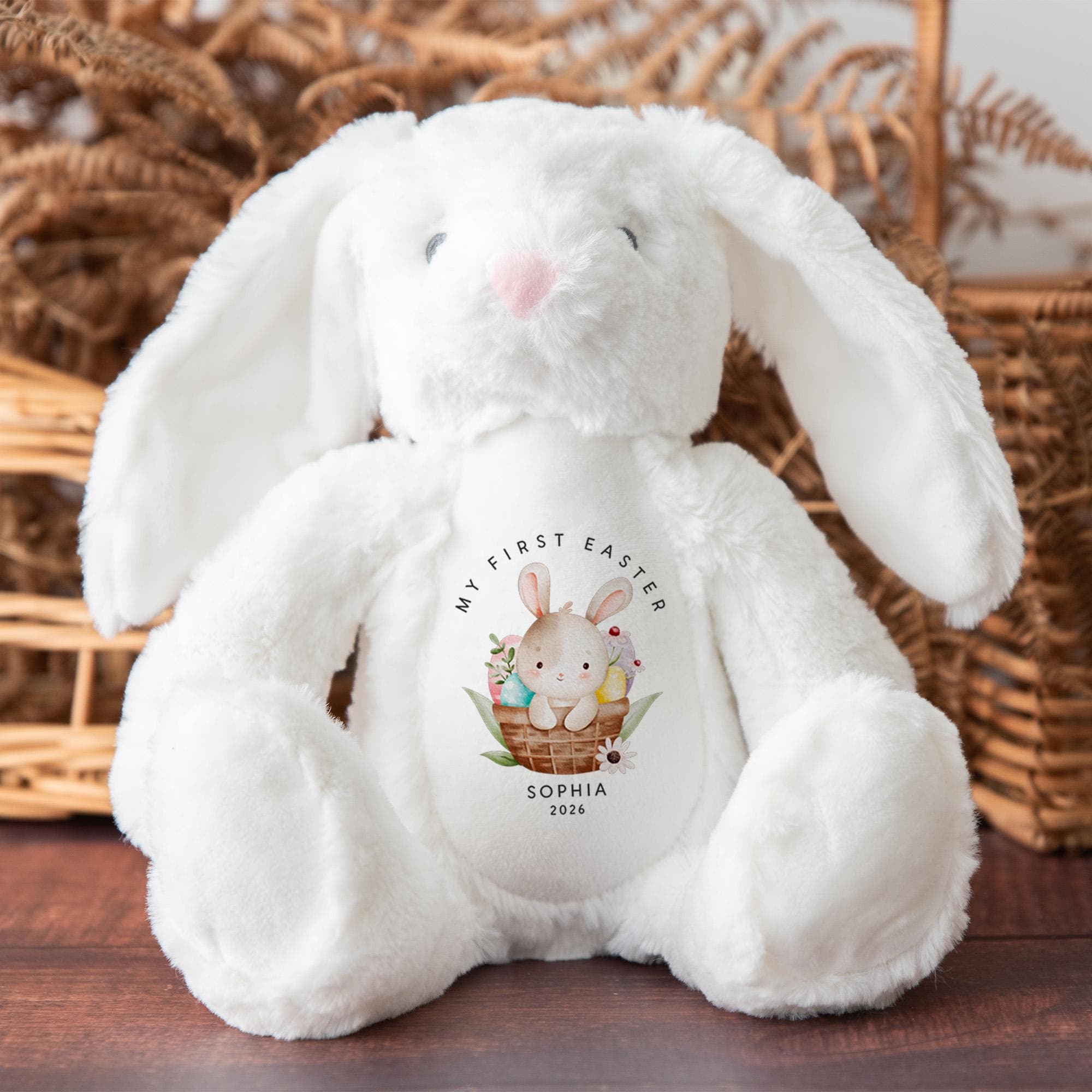 My First Easter Bunny Soft Toy – Personalised Plush Gift for Baby Girl or Boy Nephew Niece Son Daughter Grandson