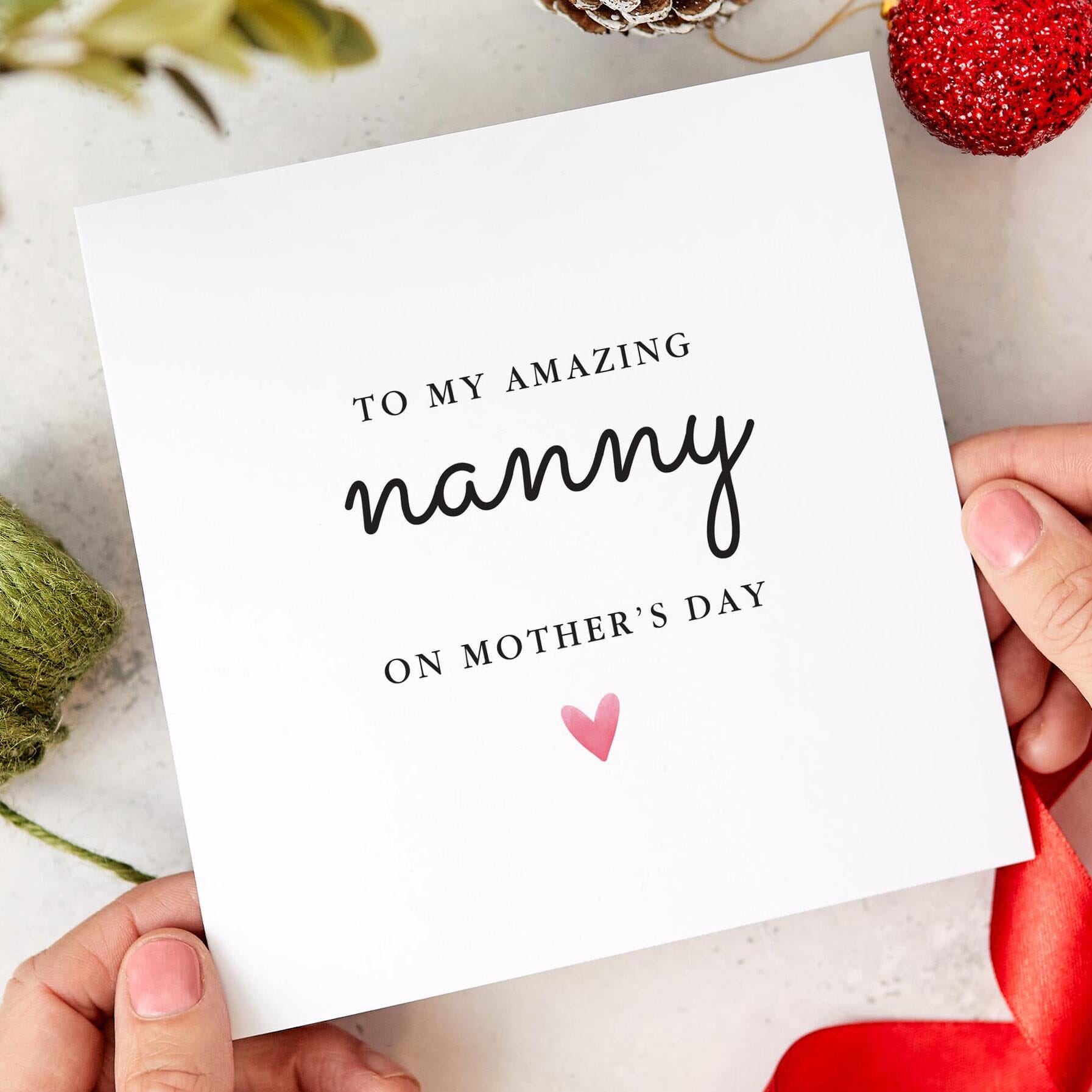 Nanny Card Thoughtful Gift for Nanny Mother's Day Birthday Card for Nanny Appreciation Keepsake Card for Special Grandmother Mothers Day