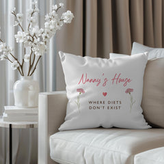 Nanny’s House Cushion Funny Grandma Gift Birthday Christmas Personalised Pillow Grandparent Home Decor