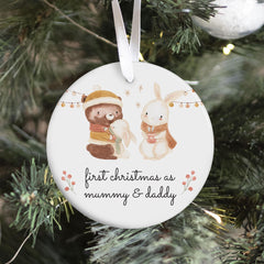 New Family Ornament First Christmas as Mummy and Daddy Cute Keepsake for New Parents Special Holiday Decoration New mum dad gift