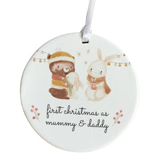 New Family Ornament First Christmas as Mummy and Daddy Cute Keepsake for New Parents Special Holiday Decoration New mum dad gift
