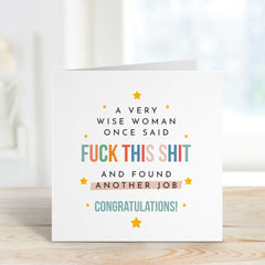 New Job Card Funny Congratulation Card For Colleague Good Luck Motivation Card For New Job Greeting Fun Card For New Beginnings