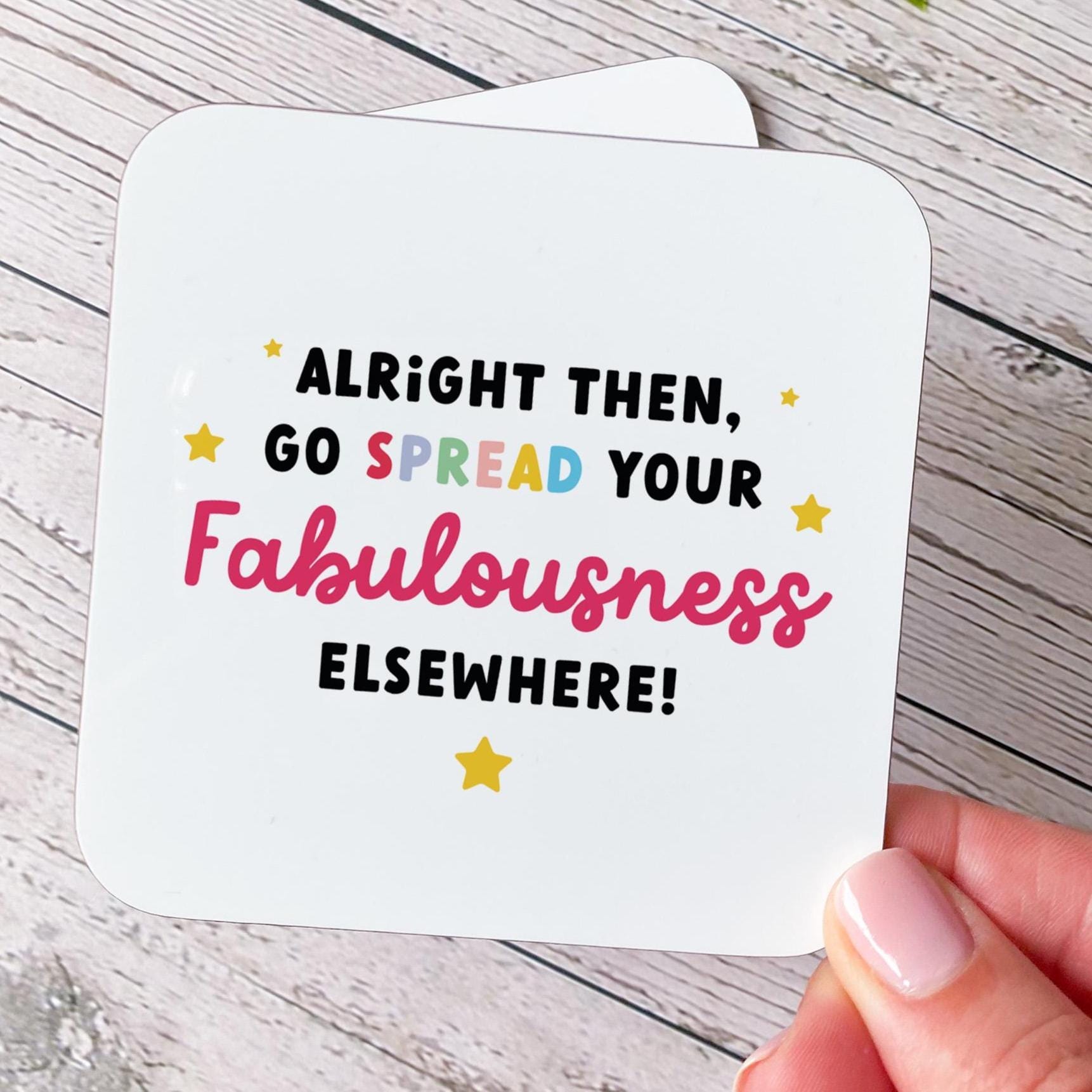 New Job Gift for Her Funny Leaving Work Coaster for Colleague Good Luck Coworker Friend Far Away Gift Joke Faraway Leaving Keepsake