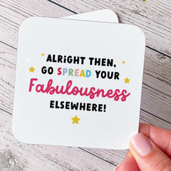 New Job Gift for Her Funny Leaving Work Coaster for Colleague Good Luck Coworker Friend Far Away Gift Joke Faraway Leaving Keepsake