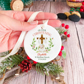 On your Christening Day Cute Ornament with Name and Date Baptism Grandson Granddaughter Son Daughter Nephew Niece Godson Goddaughter gift