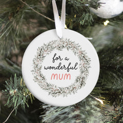 Ornament For a Wonderful Mum Christmas Ornament Cozy Stylish Xmas Gift for Mummy New Mum