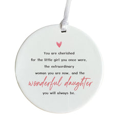 Ornament for Daughter Christmas Tree Decoration Wonderful Daughter Ornament A Special Keepsake for an Amazing Daughter Filled with Love