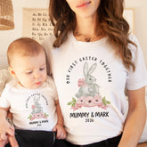 Our First Easter Together Matching T-shirts – Mum and Child Personalised Easter Outfit