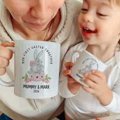 Our First Easter Together Personalised Mum & Child Mugs