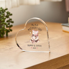 Our First Mother's Day Gift Personalised Acrylic Plaque for Mummy Baby Custom New Mum Keepsake