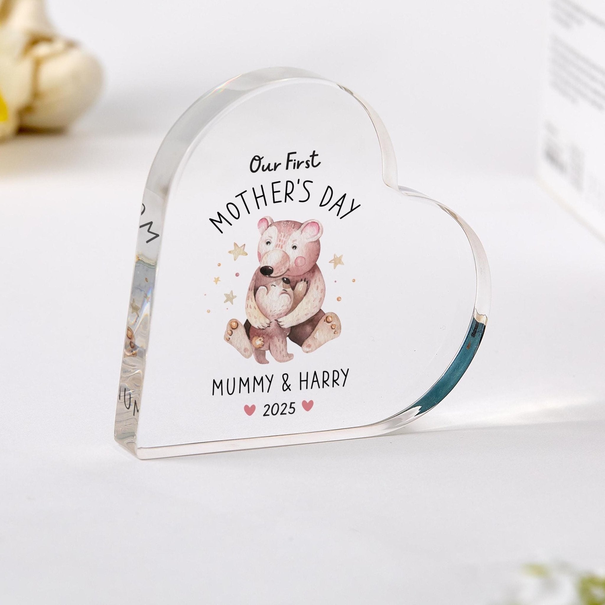 Our First Mother's Day Gift Personalised Acrylic Plaque for Mummy Baby Custom New Mum Keepsake
