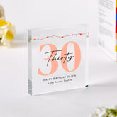 Personalised 30th Birthday Gift for Her Niece Sister Friend Colleague Keepsake for Her Thoughtful 30 Milestone Gift Thirty Thirtieth