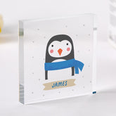 Personalised Animal Acrylic Plaque, Kids Name Block, Christmas Gift