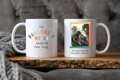 Personalised Auntie Photo Mug – Custom Gift for Uncle or Auntie from Nephew – Fun Birthday, Christmas or Thank You Present