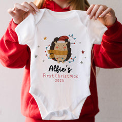 Personalised Baby’s First Christmas Bodysuit – Adorable Christmas Gift for Newborn or Baby Boy or Girl – Festive Outfit