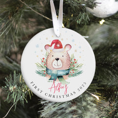 Personalised Baby’s First Christmas Ornament Baby 1st Xmas Keepsake Bauble New Baby Gift Christmas Tree Decor