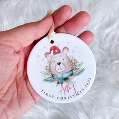 Personalised Baby’s First Christmas Ornament Baby 1st Xmas Keepsake Bauble New Baby Gift Christmas Tree Decor