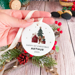Personalised Baby’s First Christmas Ornament Gift for Newborn Son, Daughter, Niece, Nephew, Grandchild 1st Xmas Tree Decoration Keepsake