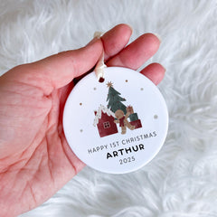 Personalised Baby’s First Christmas Ornament Gift for Newborn Son, Daughter, Niece, Nephew, Grandchild 1st Xmas Tree Decoration Keepsake