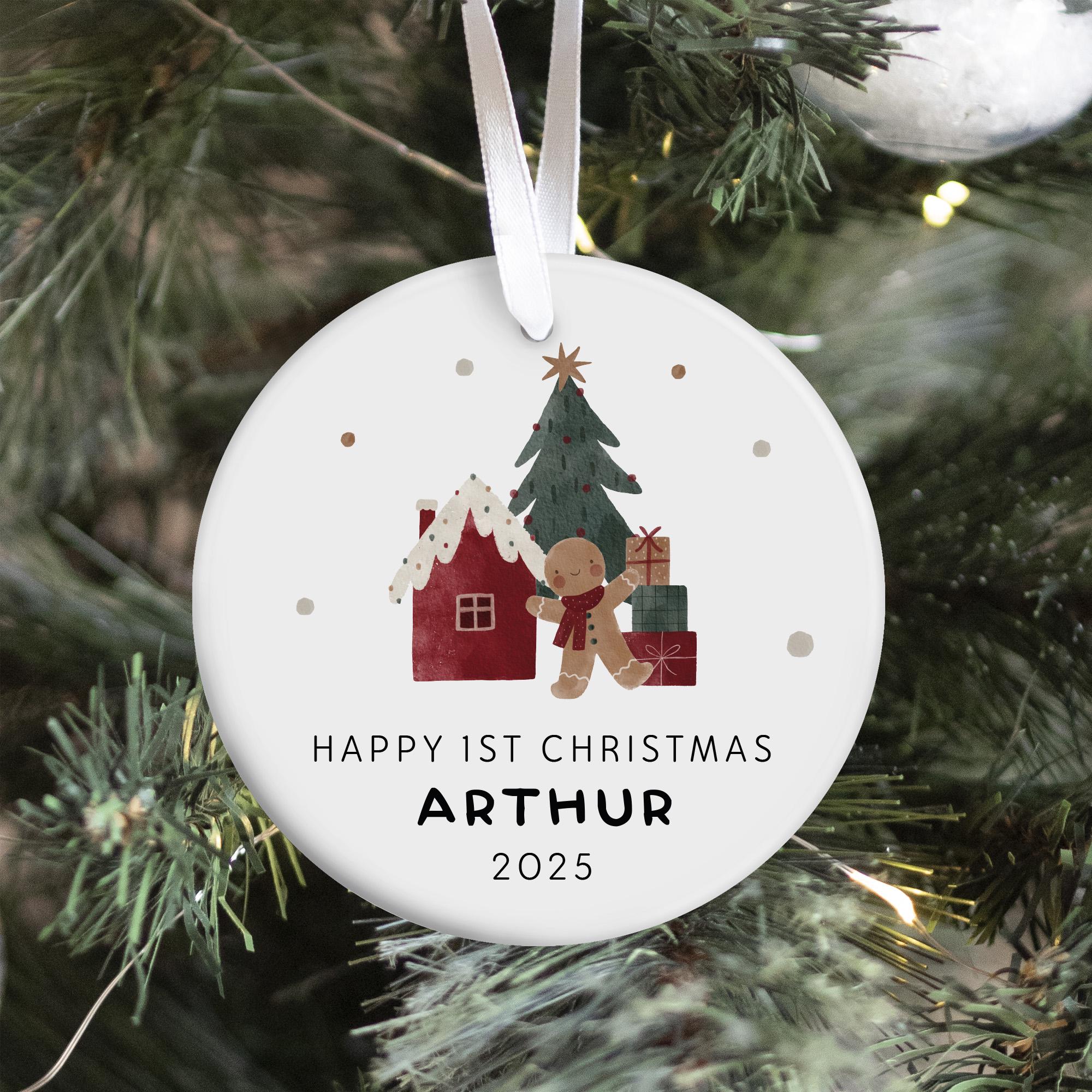 Personalised Baby’s First Christmas Ornament Gift for Newborn Son, Daughter, Niece, Nephew, Grandchild 1st Xmas Tree Decoration Keepsake