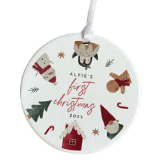 Personalised Baby’s First Christmas Ornament New Baby Christmas Bauble Gift for Parents Baby 1st Xmas Keepsake Decoration