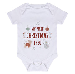 Personalised Baby's First Christmas Vest, My First Xmas Baby Bodysuit, Newborn Gift